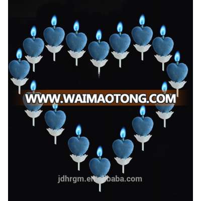 Blue Flame Candle, The Heart-Shaped Candle For Celebration Party