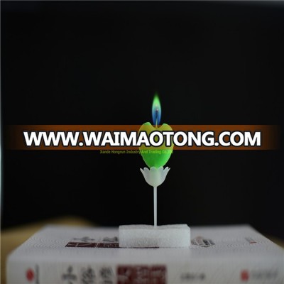 Green Flame Candle, The Heart-Shaped Candle For Celebration Party