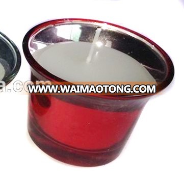 Electroplating glass candle cup