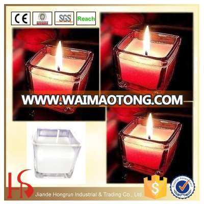 Handmade square glass candle with scent