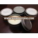 Round White Candle with Tin Box and Lid